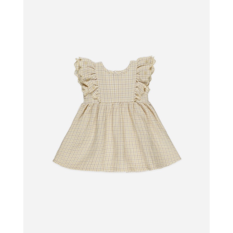 -Alina Dress || Yellow Plaid-|Color|0-3M|3-6M|6-12M|12-18M|18-24M|2-3Y|4-5Y