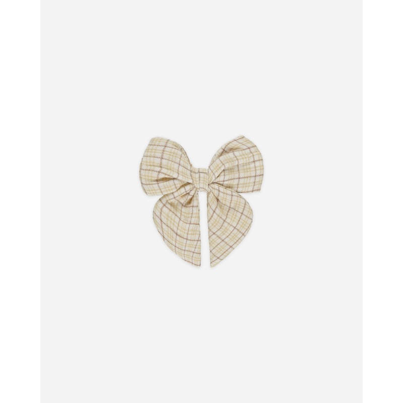 -Bow || Yellow Plaid-|Color|OS