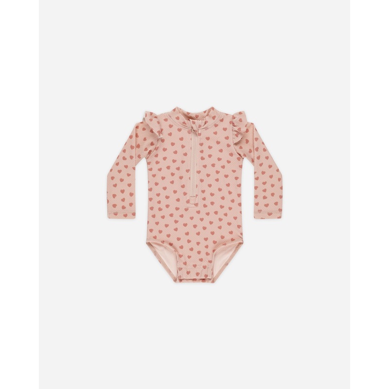 -Byron Rashguard One-Piece || Hearts-
