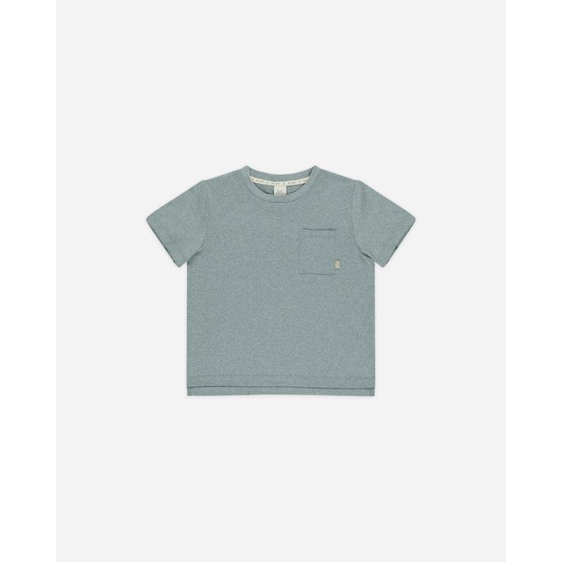 Cove Essential Pocket Tee || Heathered Ocean