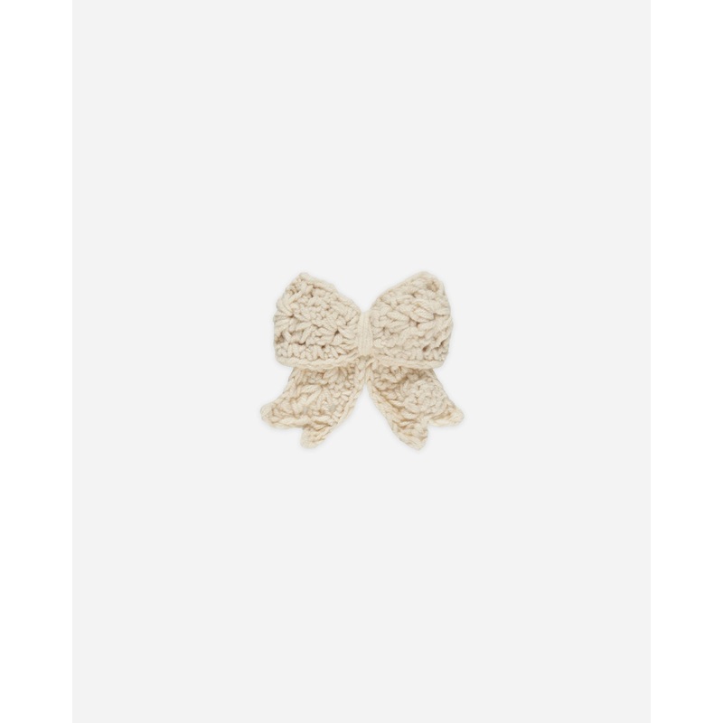 -Crochet Bow || Natural-|Color|OS