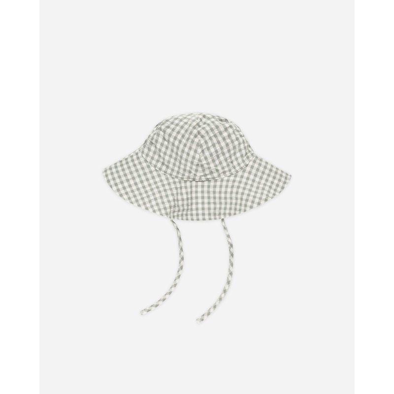 Floppy Sun Hat || Eucalyptus Gingham