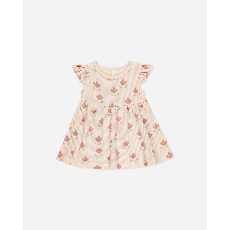 -Flutter Sleeve Dress || Tulips-