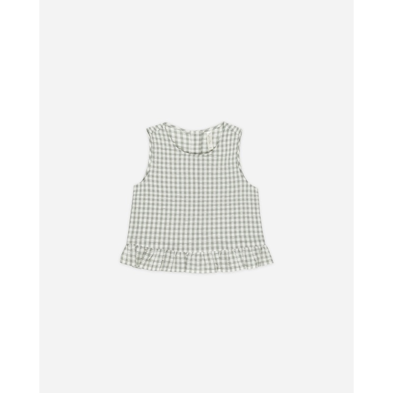 Oceanside Top || Eucalyptus Gingham