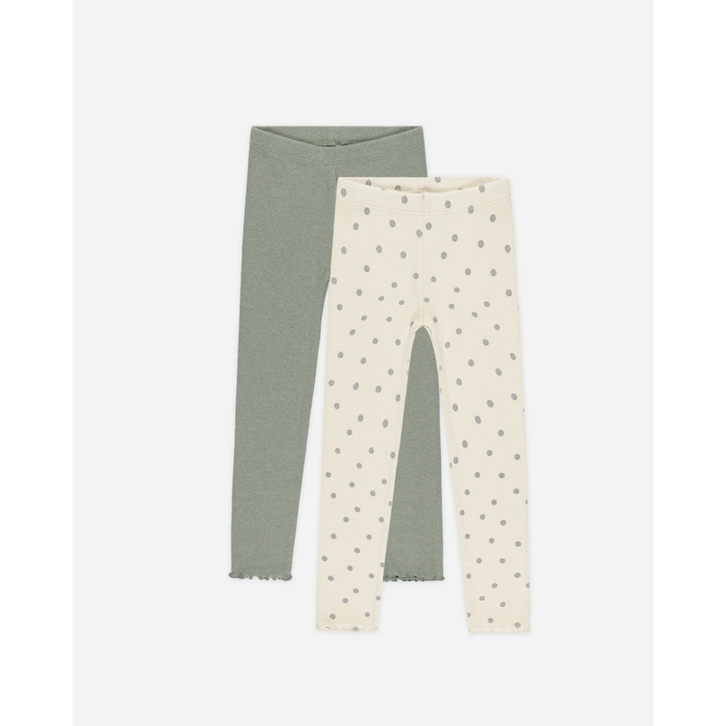 Ribbed Legging Set || Polka Dot, Eucalyptus
