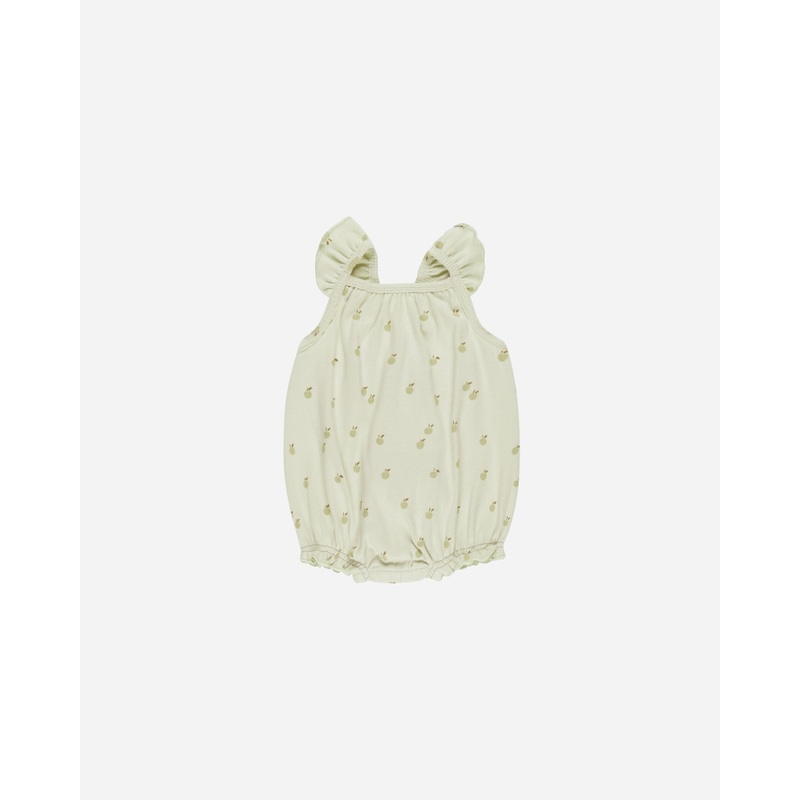 -Ribbed Ruffle Romper || Apples-