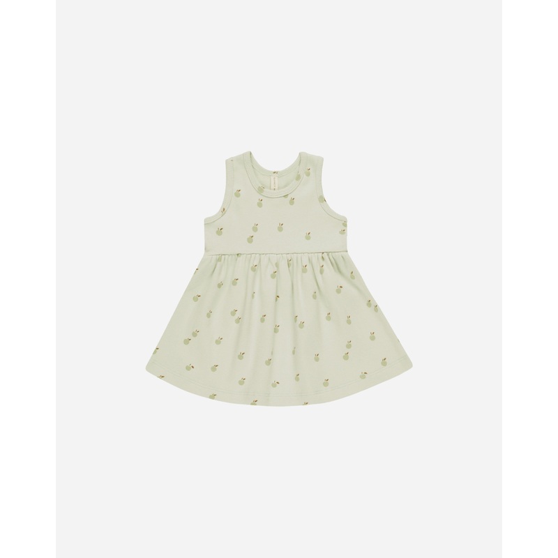 -Ribbed Tank Dress || Apples-|Color|0-3M|3-6M|6-12M|12-18M|18-24M|2-3Y|4-5Y