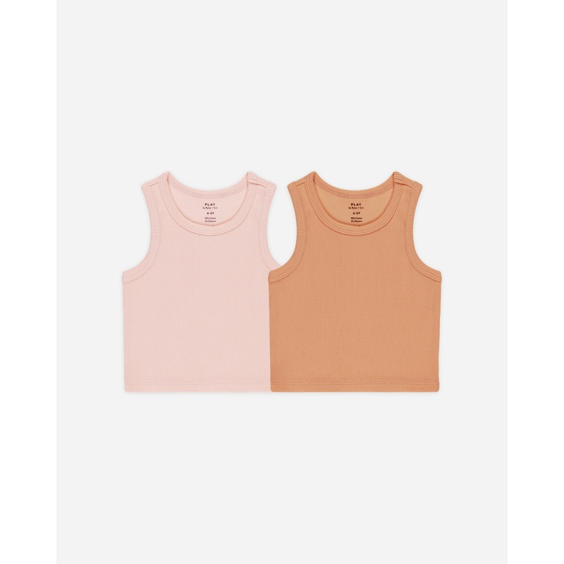 Ribbed Tank Set || Pink, Grapefruit