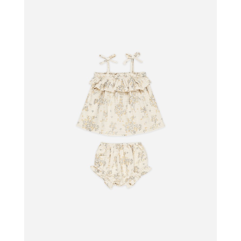 Ruffle Tube Top Set || Citrus Grove
