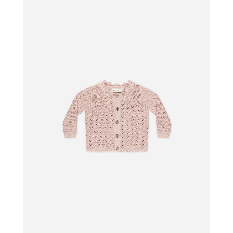 -Scalloped Cardigan || Bubblegum-