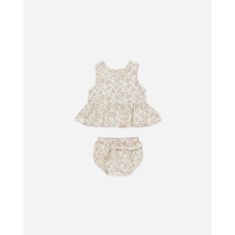 -Sleeveless Peplum Set || Bloom-