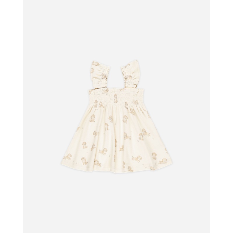 -Smocked Jersey Dress || Puppies-