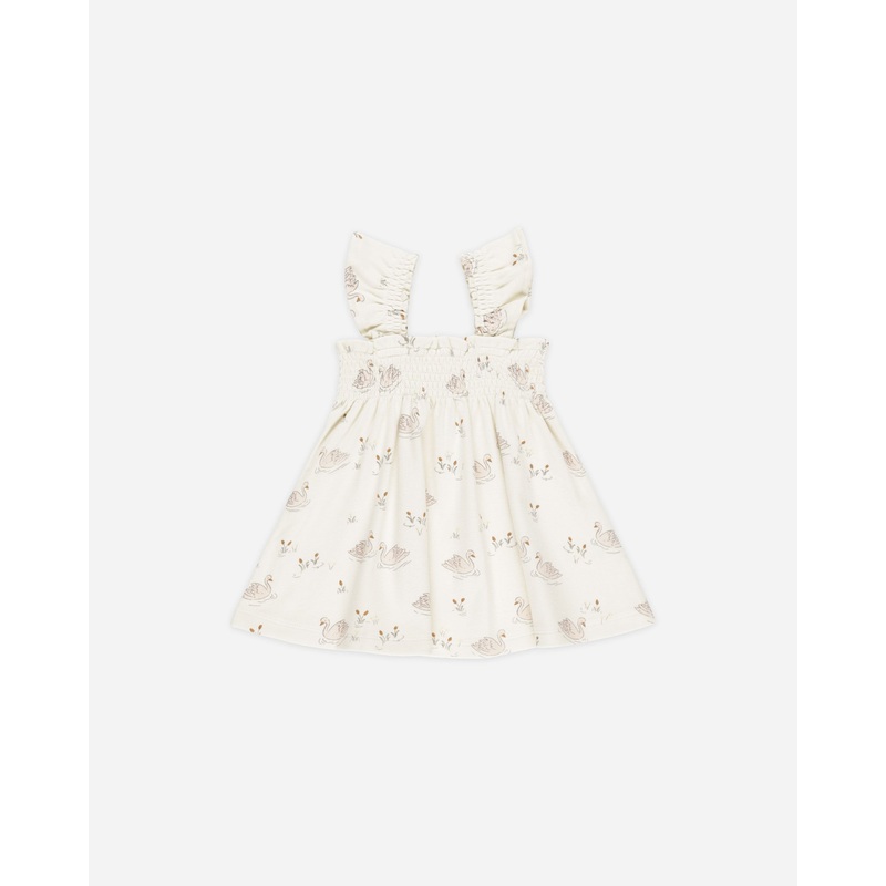 -Smocked Jersey Dress || Swans-