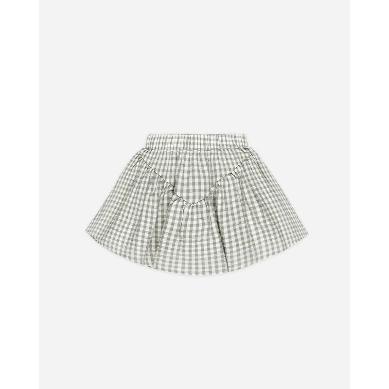 Sparrow Skirt || Eucalyptus Gingham