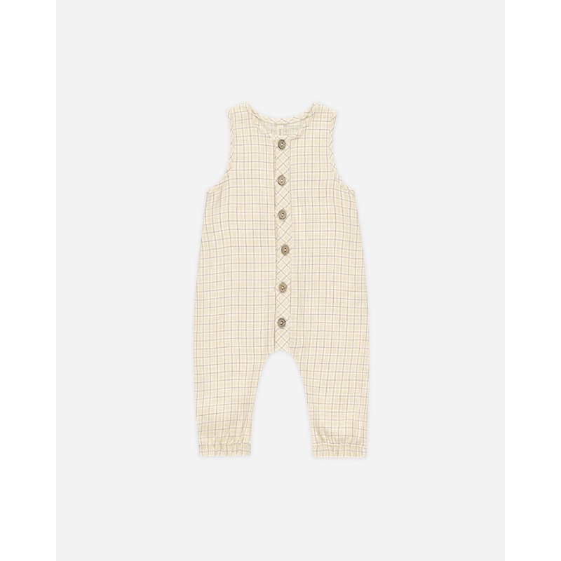 -Woven Jumpsuit || Yellow Plaid-