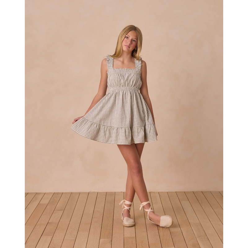 Annalise Dress || Eucalyptus Gingham Teen