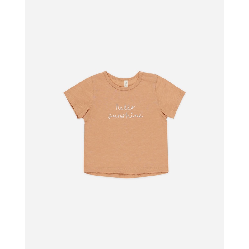 Basic Tee || Hello Sunshine|0-3M|3-6M|6-12M|12-18M|18-24M|2-3Y|4-5Y|6-7Y|8-9Y