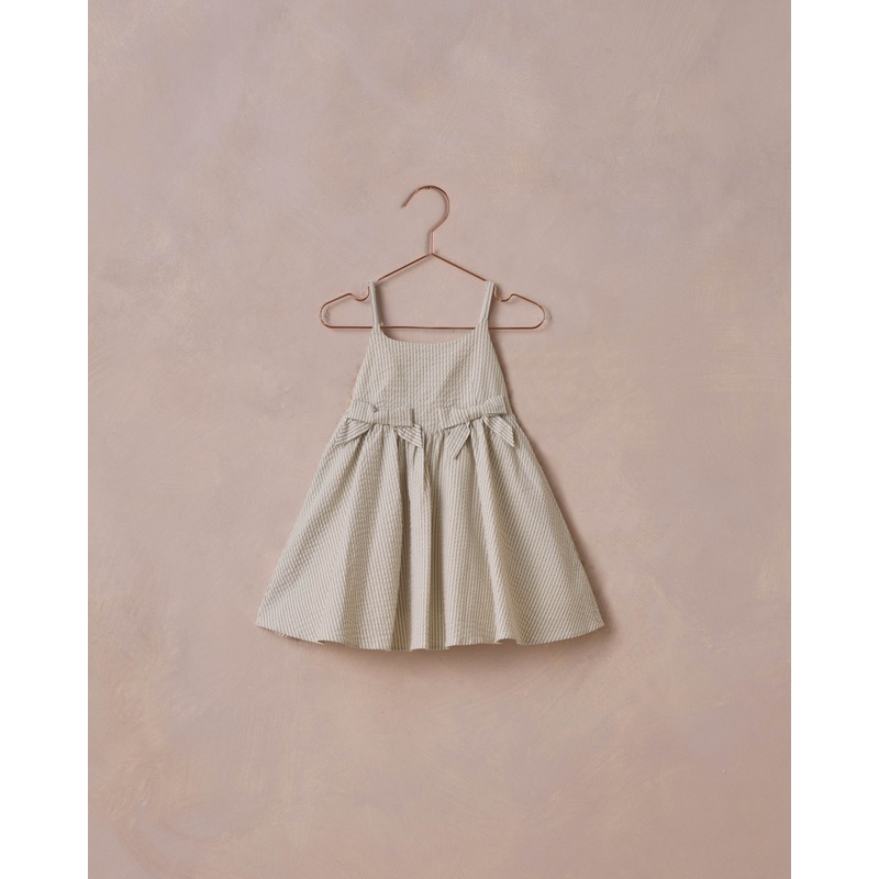Betsy Dress | Sage Stripe|4Y|6Y|8Y|10Y|12Y