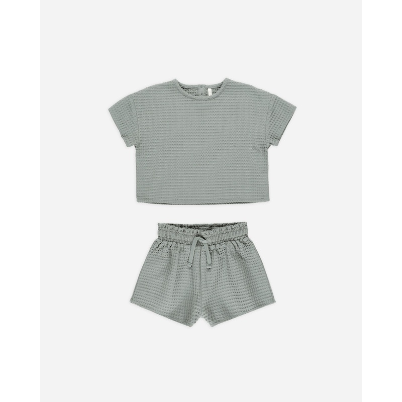 Girls Waffle Set || Eucalyptus