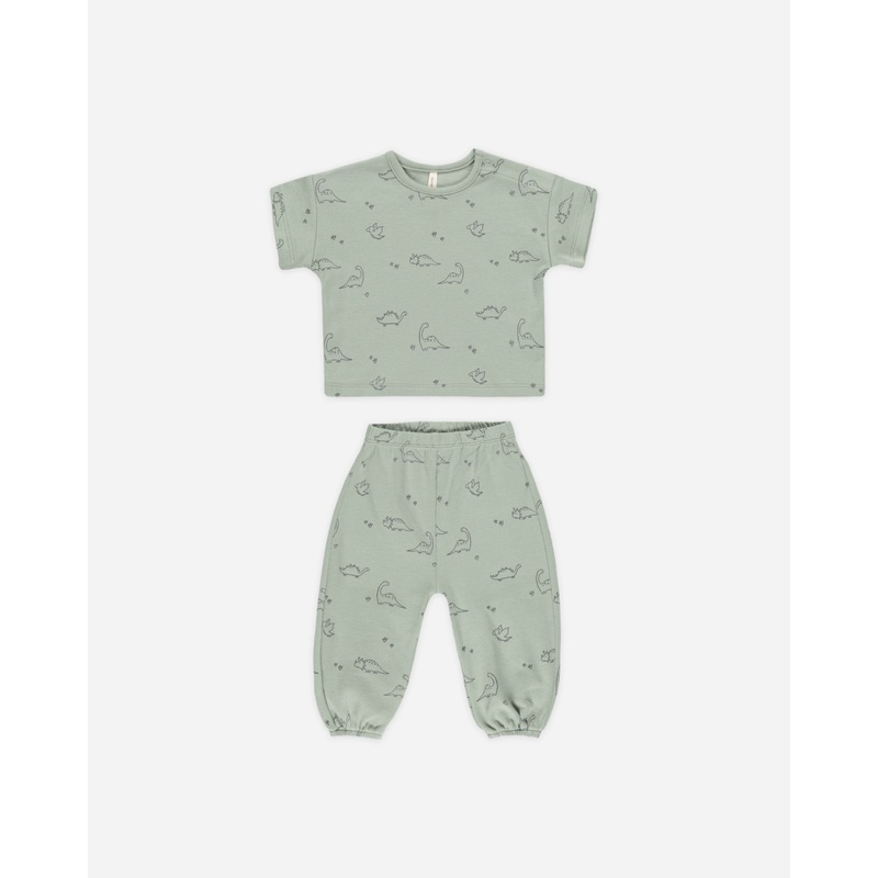 -Jersey Tee + Pant Set || Dino-