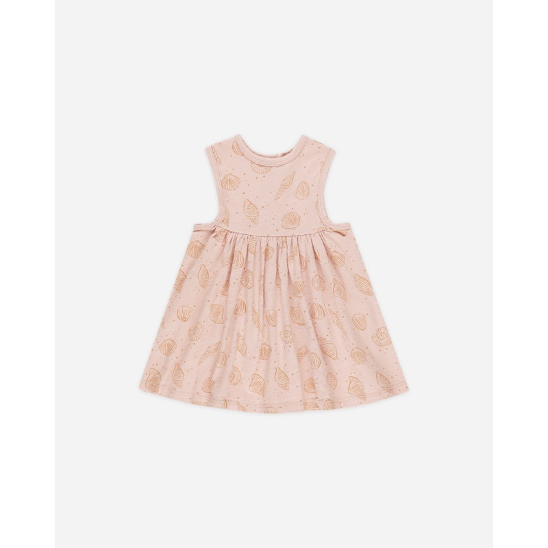 Layla Dress || Seashells|0-3M|3-6M|6-12M|12-18M|18-24M|2-3Y|4-5Y|6-7Y|8-9Y