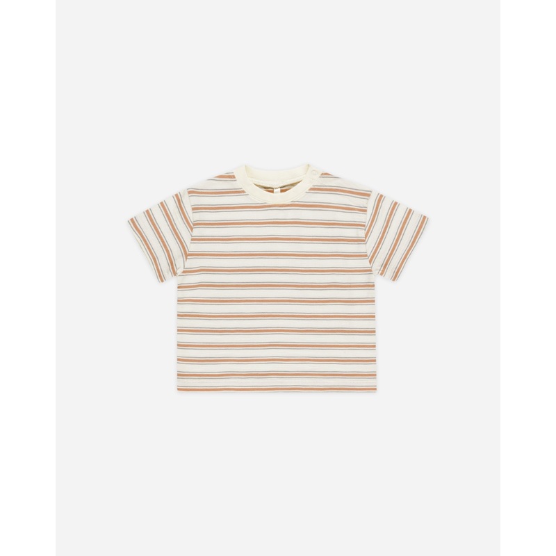 Relaxed Tee || Grapefruit Stripe