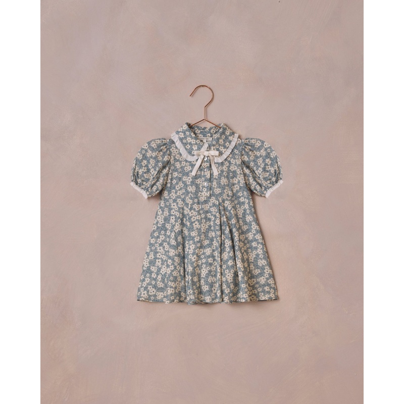 Sara Dress | Aqua Ditsy|2Y|4Y|6Y|8Y|10Y|12Y