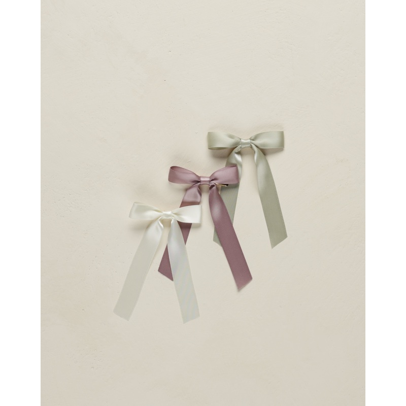 Satin Ribbon Bow || Ivory, Lavender, Sage