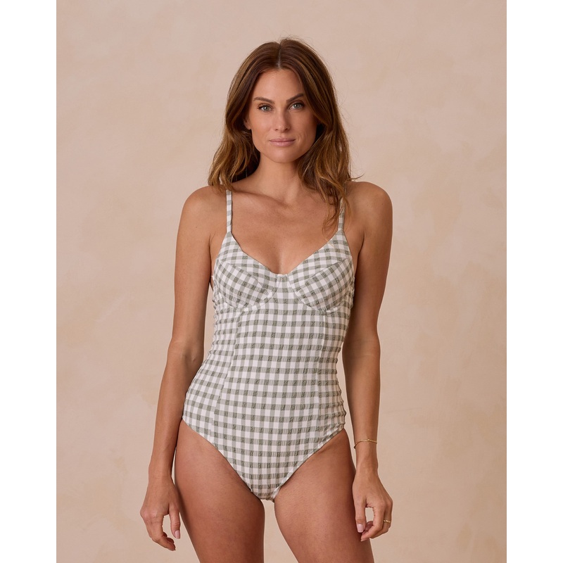 Underwire One-Piece | Eucalyptus Check