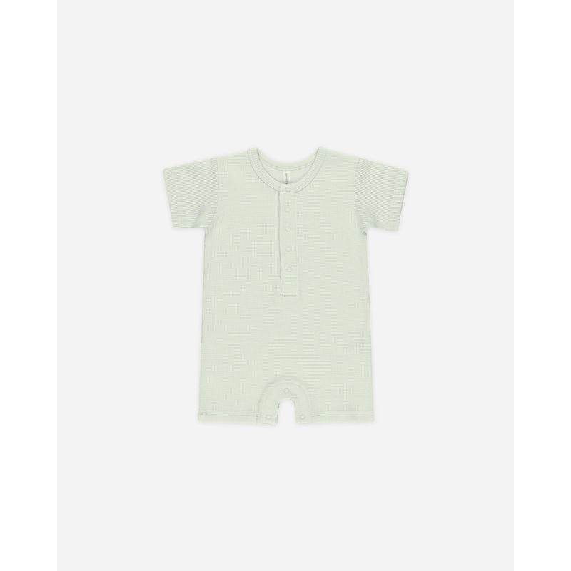 Waffle Snap Romper || Mint|Color|0-3M|3-6M|6-12M|12-18M|18-24M|2-3Y