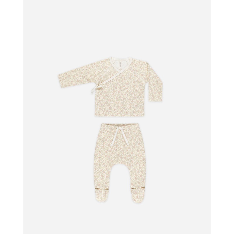 -Wrap Top + Footed Pant Set || Primrose-