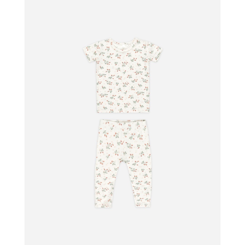 Bamboo Short Sleeve Pajama Set || Strawberries