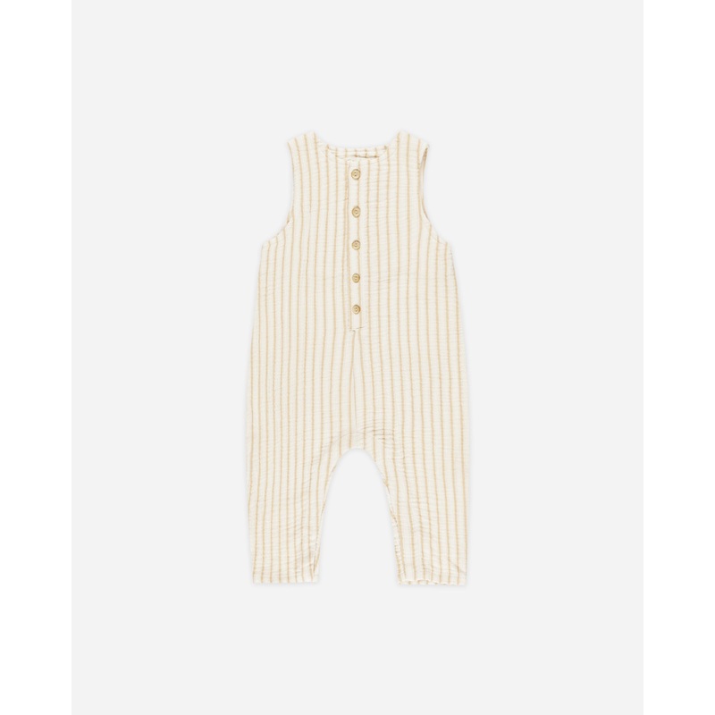 Button Jumpsuit || Marigold Stripe