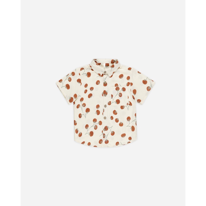 Collared Short Sleeve Shirt || Tomatoes