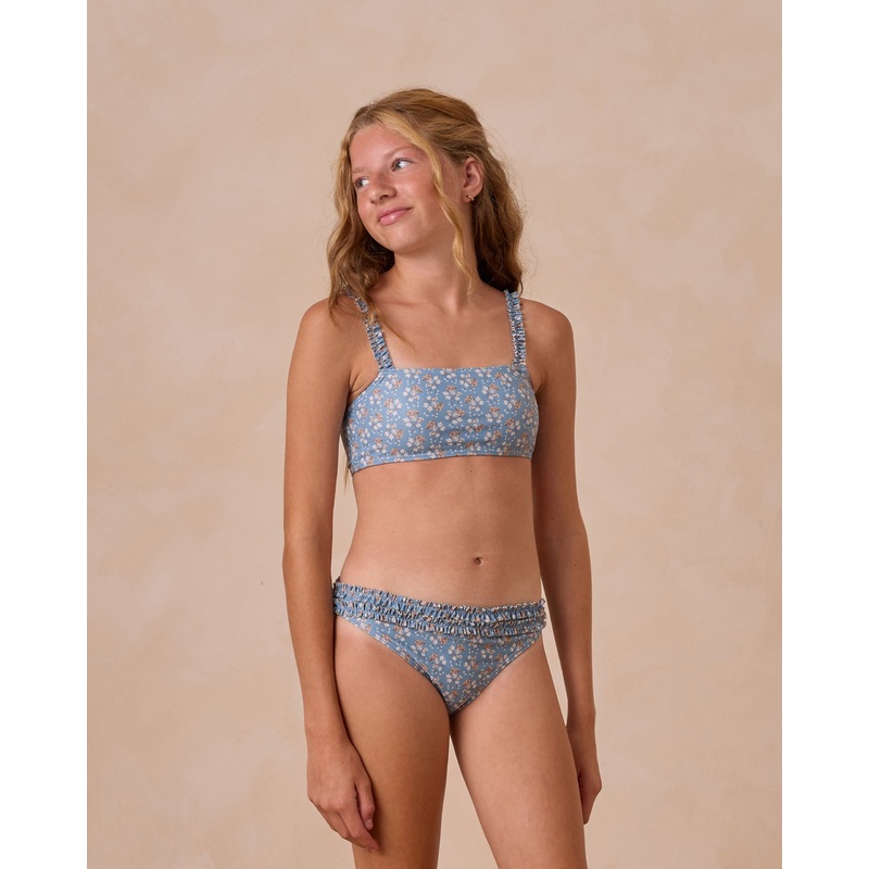 Rouched Bikini | Blue Floral|Color|10Y|12Y|14Y|16Y