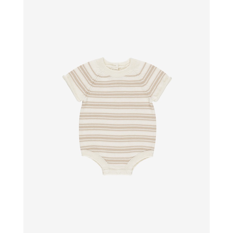 Rowan Romper || Oat Knit Stripe