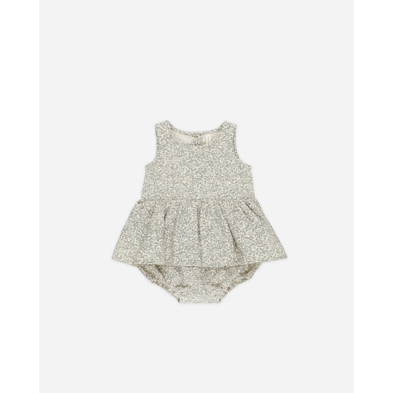 Skirted Tank Romper || Green Garden