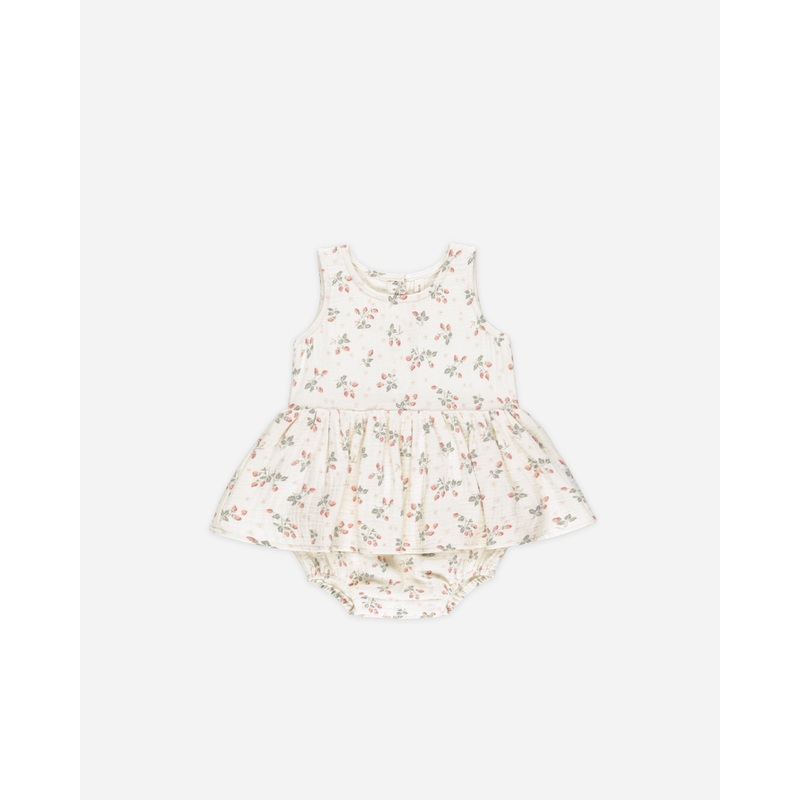Skirted Tank Romper || Strawberries