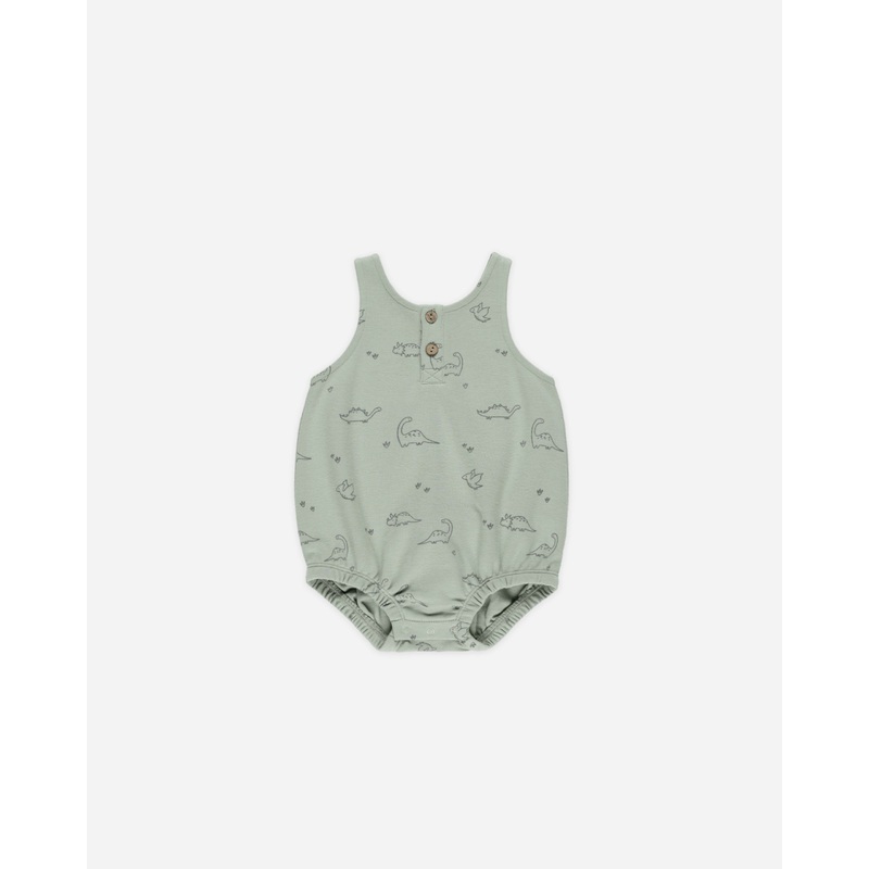 Sleeveless Bubble Romper || Dino