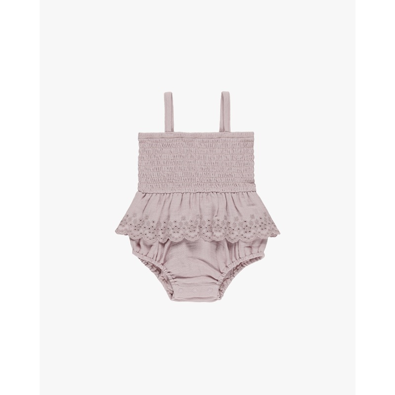 Smocked Skirted Romper || Lavender
