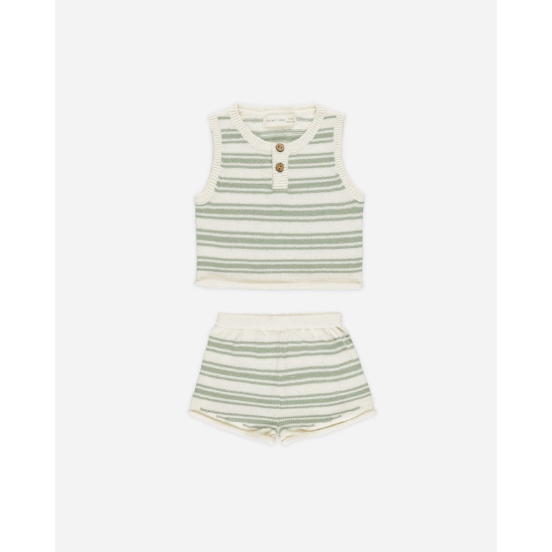 Taylor Knit Set || Sage Knit Stripe