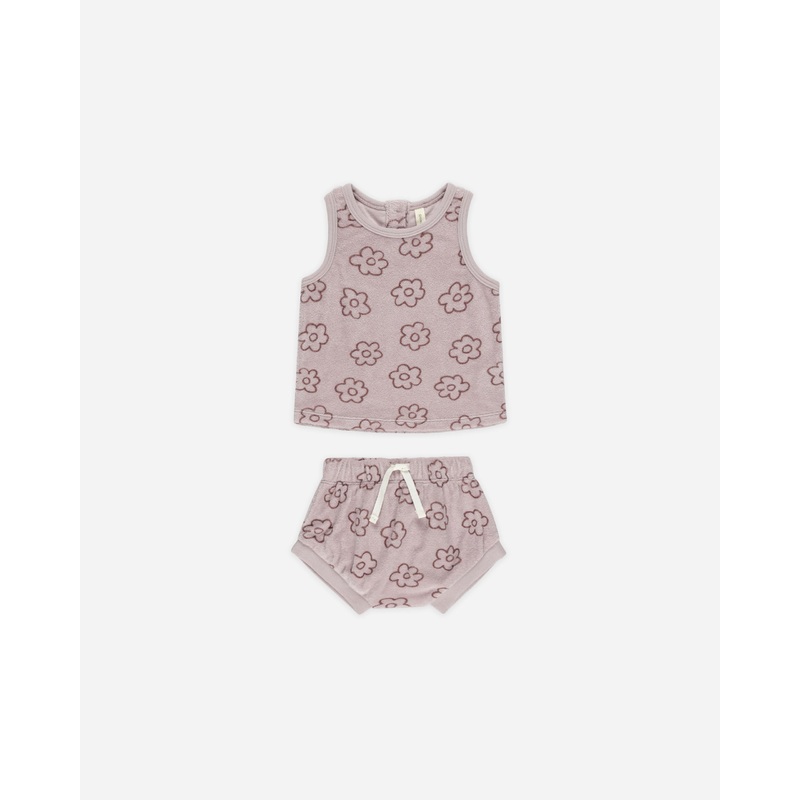 -Terry Tank + Short Set || Lavender-