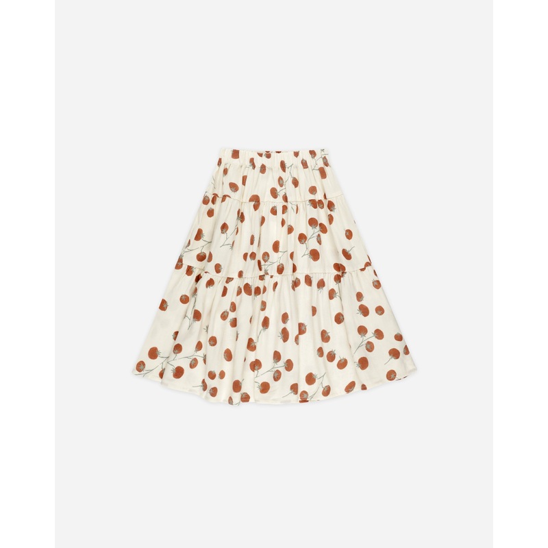 Tiered Midi Skirt || Tomatoes|Color|2-3Y|4-5Y|6-7Y|8-9Y