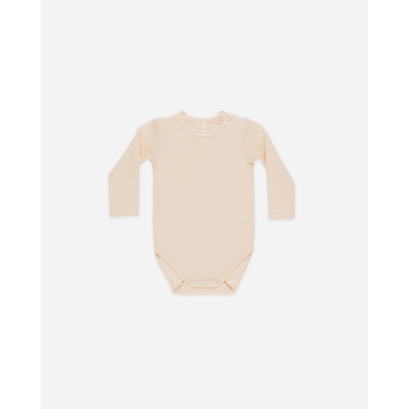 Waffle Long Sleeve Bodysuit || Antique