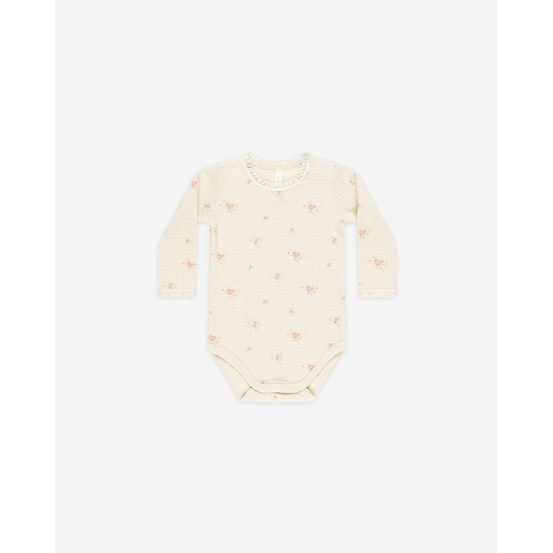 Waffle Long Sleeve Bodysuit || Vintage Rose