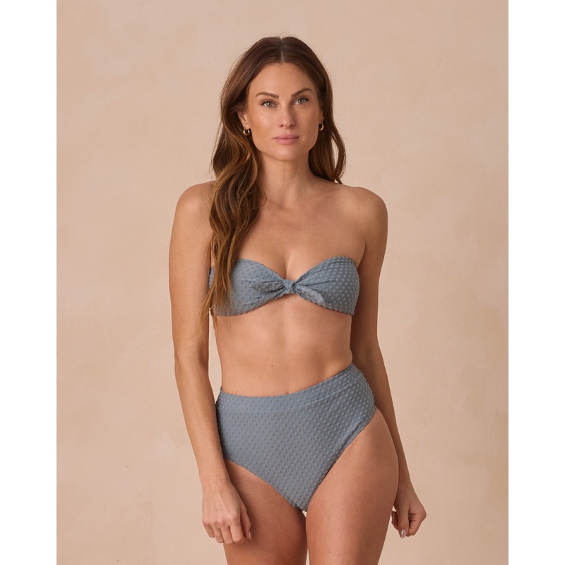 Banded High Cut Bikini Bottom || Ocean