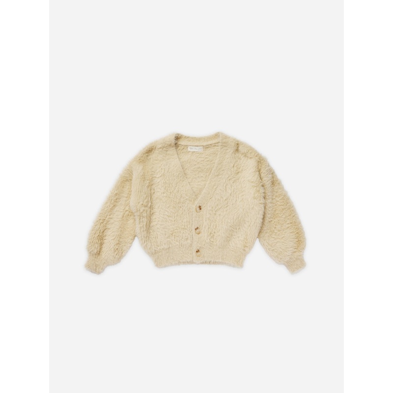Boxy Crop Cardigan || Champagne