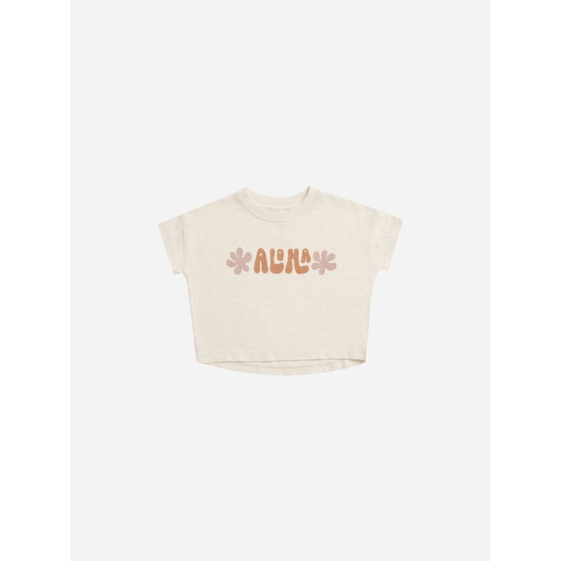 Boxy Tee || Aloha|Natural|3-6m|6-12m|12-18m|18-24m|2-3y|4-5y|6-7y|8-9y|10-12y