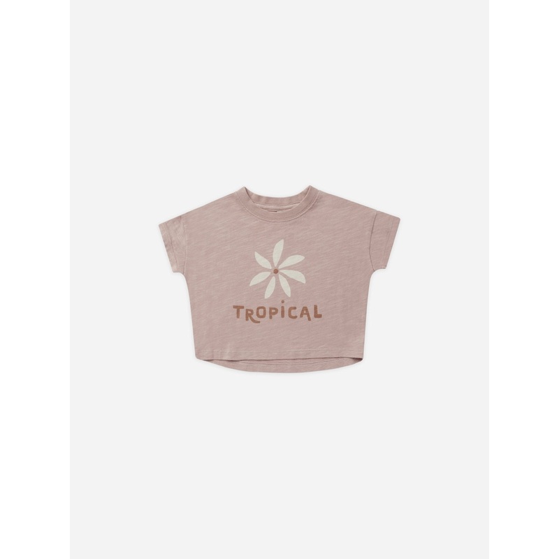Boxy Tee || Tropical|Misty Mauve|3-6m|6-12m|12-18m|18-24m|2-3y|4-5y|6-7y|8-9y|10-12y
