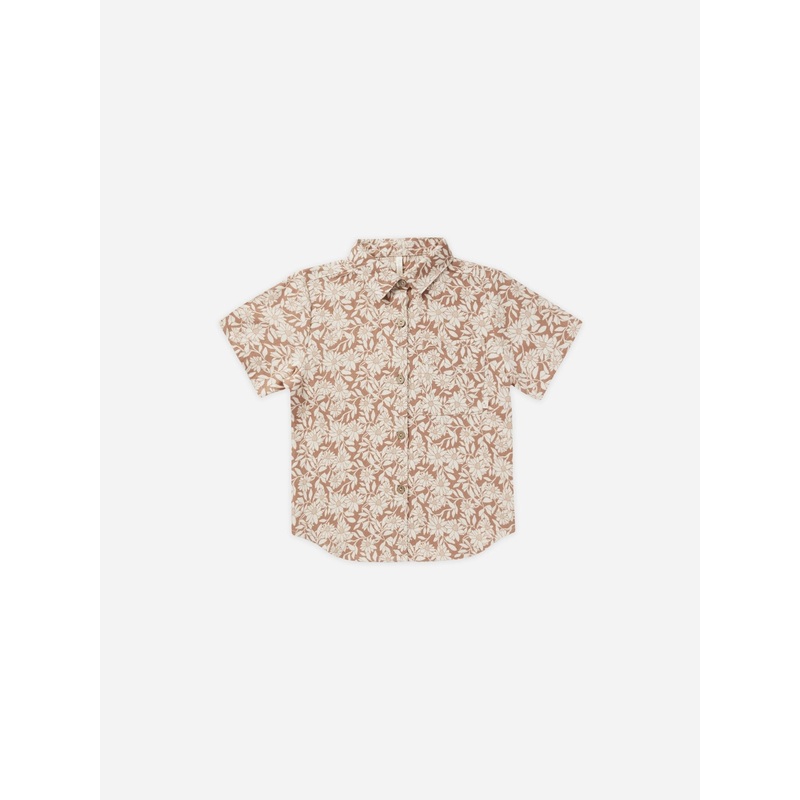 Collared Short Sleeve Shirt || Plumeria